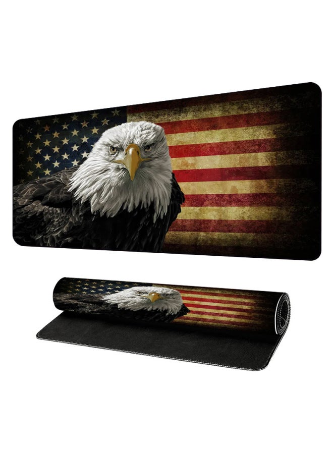 Temu Specially For Non-slip Mouse Pad Thickened Lock Edge Natural Rubber Large Computer Keyboard Office Desk Mat-Color:400*900*3mm-Pattern:J-249  - Image 1