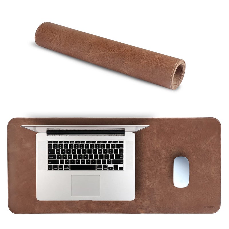 Londo Top Grain Leather Extended Mouse Pad â€“ Large Desk Mat for Office & Gaming, Smooth Writing Surface, Non-Slip Base, Durable & Stylish Workspace Accessory - Image 1