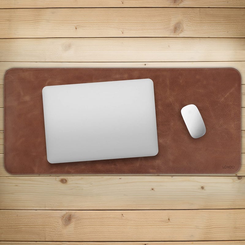 Londo Top Grain Leather Extended Mouse Pad â€“ Large Desk Mat for Office & Gaming, Smooth Writing Surface, Non-Slip Base, Durable & Stylish Workspace Accessory - Image 3