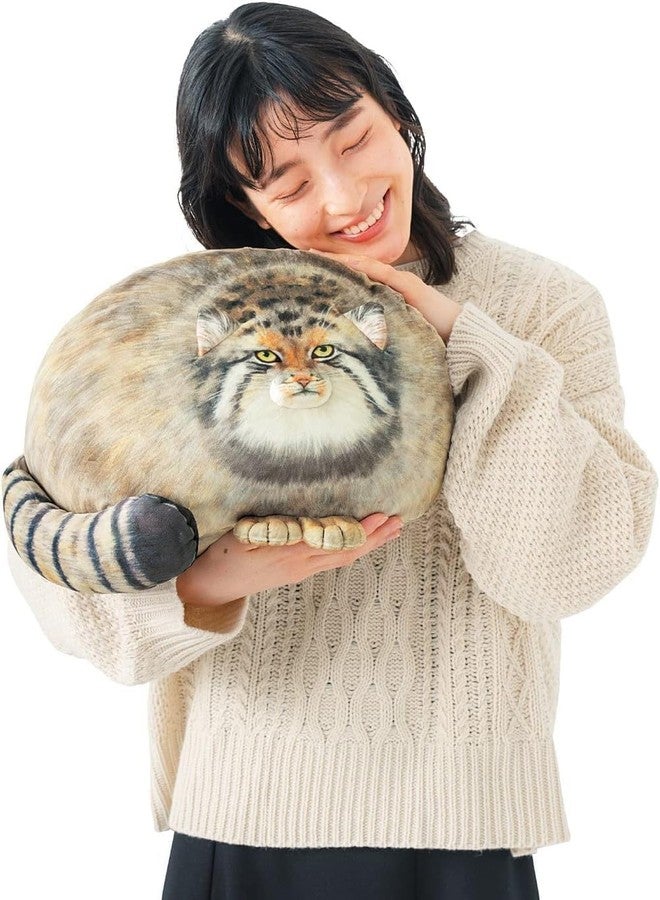 Maomoto Steppe Cat Plush, Cat Stuffed Animal 18inch, Pallas Cat Plush Pillow, Cute Plushies for Girls, Soft Plush Pillow, Throw Pillow Doll Decoration Doll Gift for Kids Boys Party Christmas - Image 5