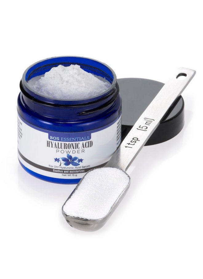 Bos Essentials - Pure Hyaluronic Acid Serum Powder | 100% Natural | High Molecular Weight | Locks In Moisture And Creates Full Youthful Skin Makes 50+ Ounces Of Anti Aging Hyaluronic Acid Serum - Image 1