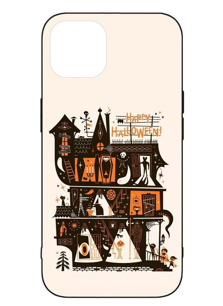Service Zone Protective Printed Mobile Covers Spooky Huanted House Happy Halloween For iPhone 14 Pro  - Image 1