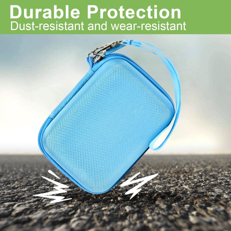 ALKOO Digital Camera Case Compatible with VAHOIALD FHD 1080P/ for CAMKORY Digital Point and Shoot/for KODAK PIXPRO FZ45-BK 16MP Vlogging/for IWEUKJLO/for Nsoela, Holder for SD Card More- Blue (Box Only) - Image 5
