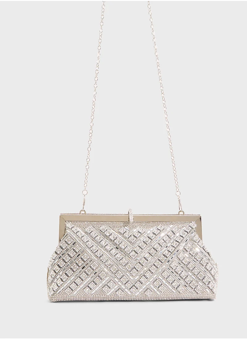 خزانة Ladies Sparkly Clutch Bag
