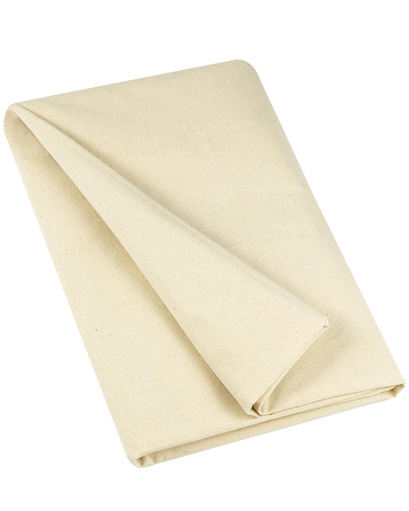 HOTGODEN Medium Weight 100 Cotton Muslin Fabric 63 inch x 2 Yards Unbleached Muslin Linen Fabric Material for Sewing Material Apparel Cloth