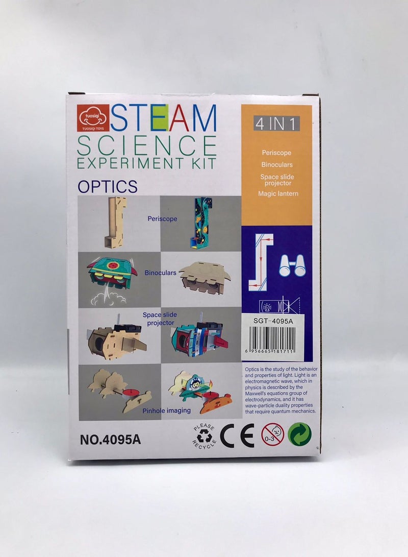 TOY GARDEN STEAM Optics Science Experiment Kit 4-in-1: Hands-On Learning with Pinhole Imaging, Space Slide Projector, Binoculars, and Periscope for Kids Aged 8+ to Explore Physics and Engineering Concepts - Image 4