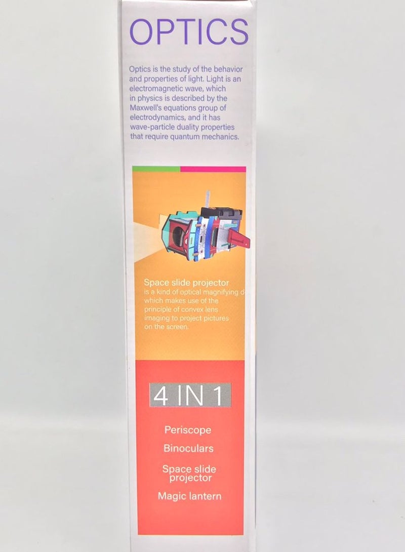 TOY GARDEN STEAM Optics Science Experiment Kit 4-in-1: Hands-On Learning with Pinhole Imaging, Space Slide Projector, Binoculars, and Periscope for Kids Aged 8+ to Explore Physics and Engineering Concepts - Image 2