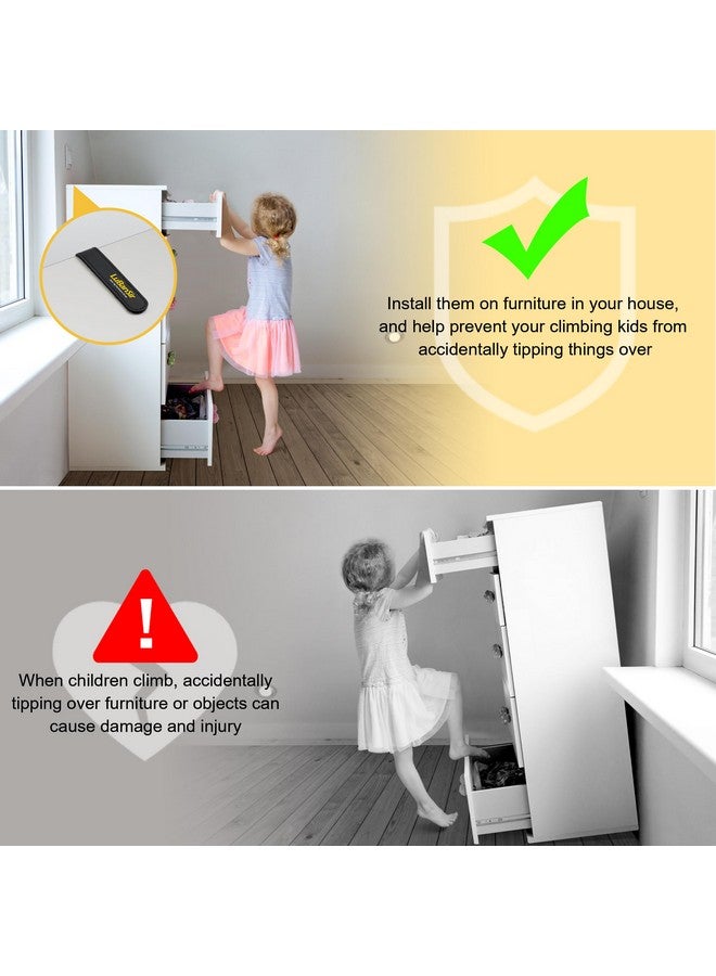 LuBanSir Furniture Anchors, 6 Pack Furniture Wall Anchor Straps for Dresser, Shelves, Bookcase Anti-Tip Safety - Image 2