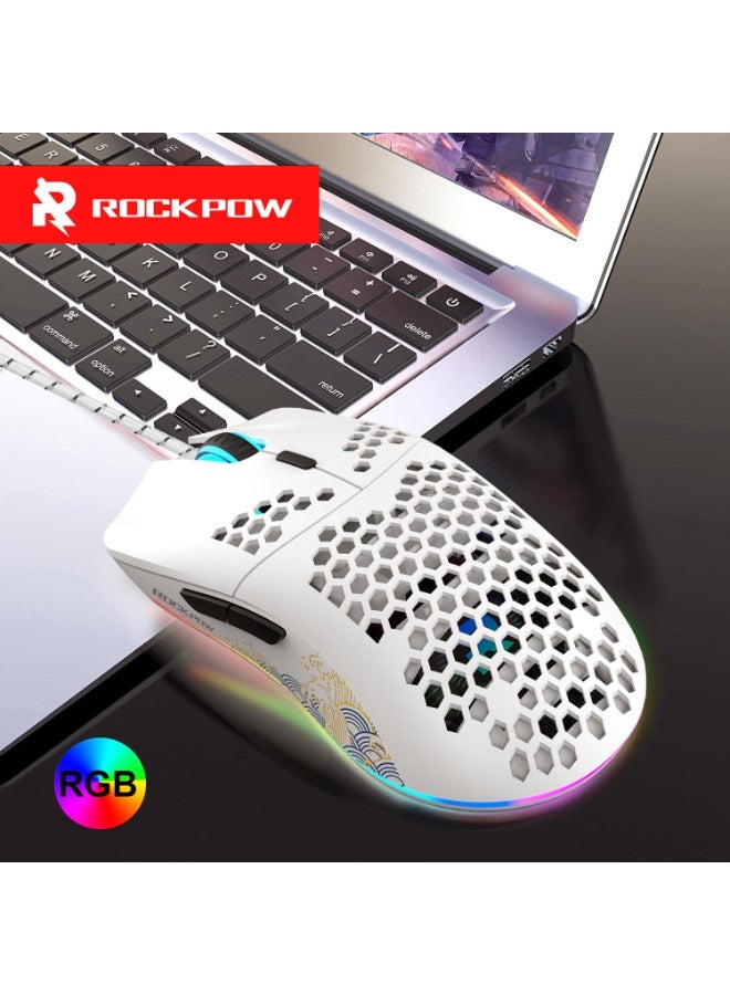 روك بو مجموعة لوحة مفاتيح وماوس ألعاب سلكية 60%، فأرة ألعاب RGB مريحة وخفيفة الوزن بدقة 8000 نقطة في البوصة، مستشعر بصري، 61 مفتاحًا بإضاءة خلفية RGB، لوحة مفاتيح صغيرة للغاية ومقاومة للماء للاعبي الكمبيوتر الشخصي - Image 5