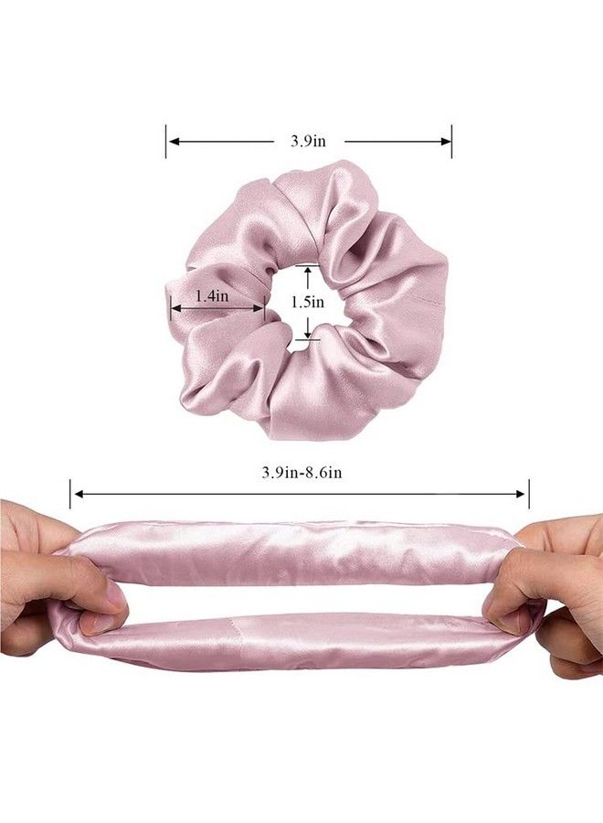 Furbo Mulberry Silk Hair Scrunchies Combo For Women And Girls Rubber Bands Ponytail Holders Hair Elastic Ties Bun Braids Band 22 Momme 6A Grade Assorted Pack Of 7 - Image 4