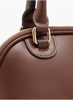 Paprika Women's Solid Tote Bag with Detachable Strap and Zip Closure  - Image 5