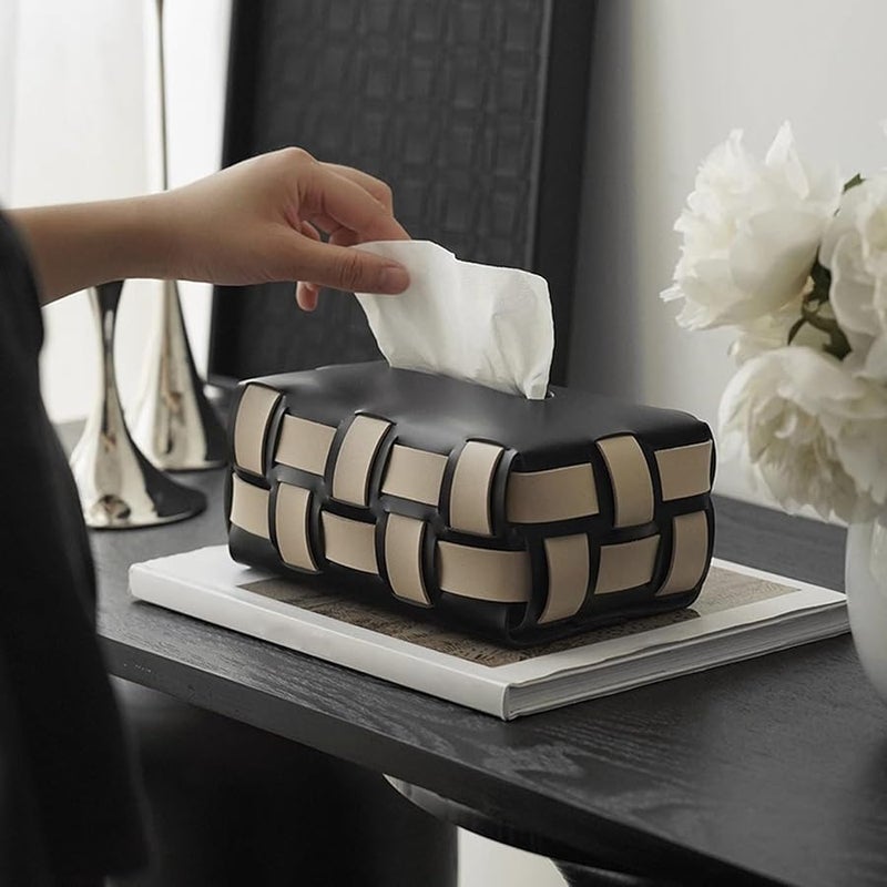 Double Compartment Tissue Dispenser Holder Creative Paper Storage Case Color C - Image 3