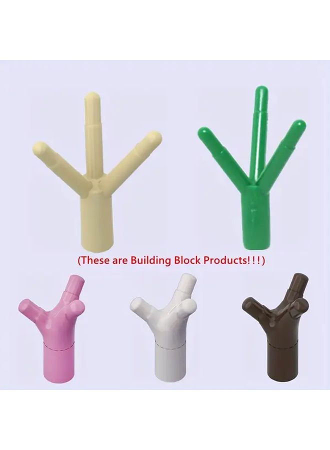 40pcs 30pcs 20pcs Beige Green Branch Flower Stem Set For DIY Farm Garden Decoration Compatible With Toys Birthday Gift - Image 4