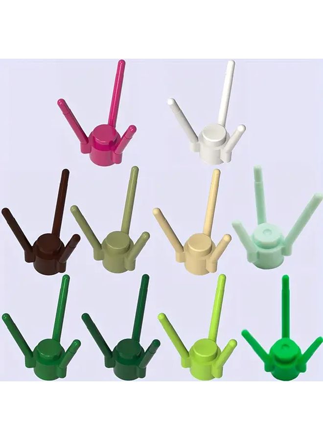 40pcs 30pcs 20pcs Beige Green Branch Flower Stem Set For DIY Farm Garden Decoration Compatible With Toys Birthday Gift - Image 5