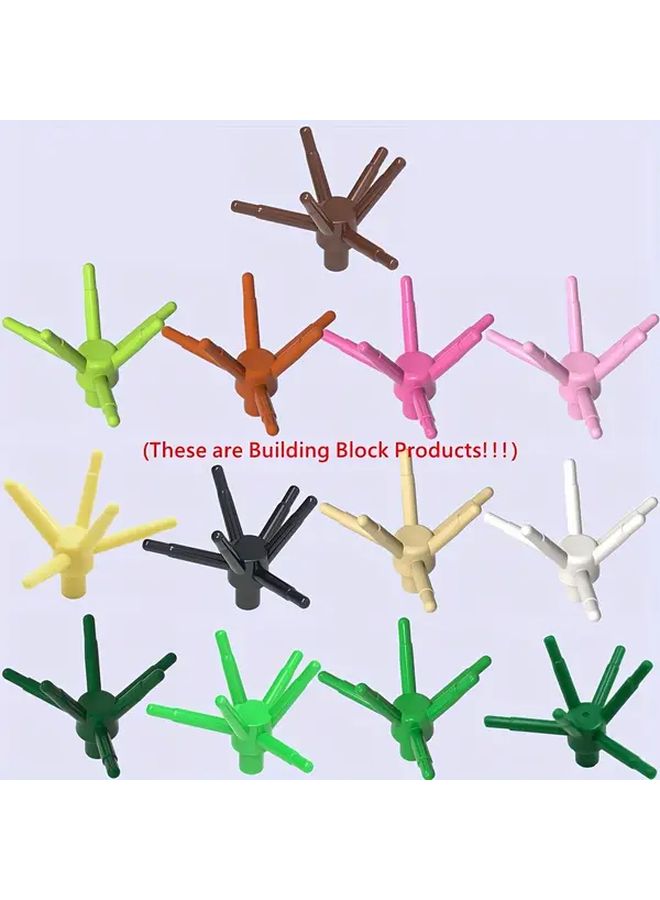 40pcs 30pcs 20pcs Beige Green Branch Flower Stem Set For DIY Farm Garden Decoration Compatible With Toys Birthday Gift - Image 3