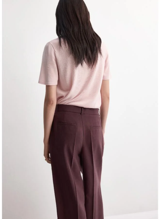 MANGO Short-sleeved knitted sweater