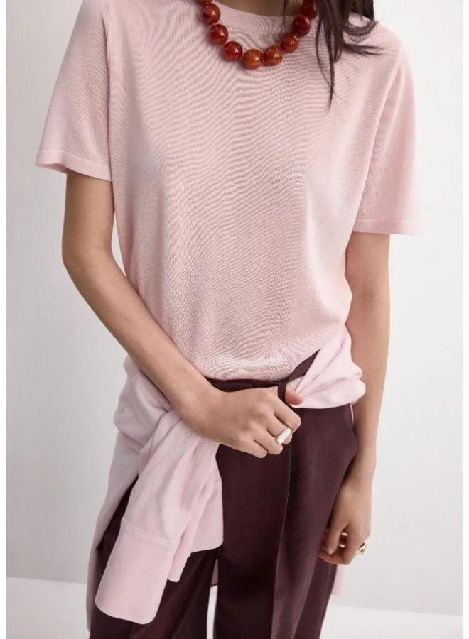 MANGO  Short-sleeved knitted sweater for Women | Best Price UAE