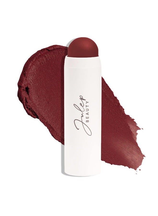 Julep Skip The Brush Cream to Powder Blush Stick - Passion Fruit - Blendable and Buildable Color - 2-in-1 Blush and Lip Makeup Stick - Image 1