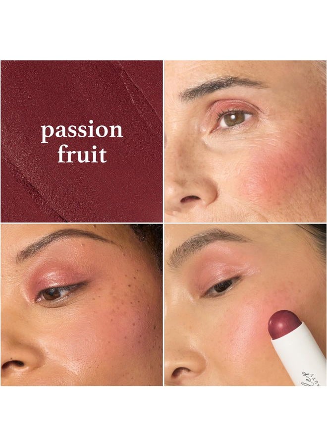 Julep Skip The Brush Cream to Powder Blush Stick - Passion Fruit - Blendable and Buildable Color - 2-in-1 Blush and Lip Makeup Stick - Image 2