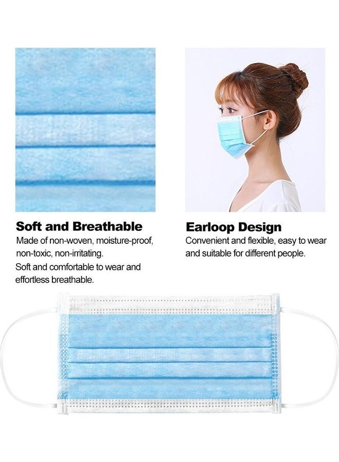 NIBEMINENT 50 Piece Non Woven Disposable 3 Layer Surgical Mask Set - Image 5