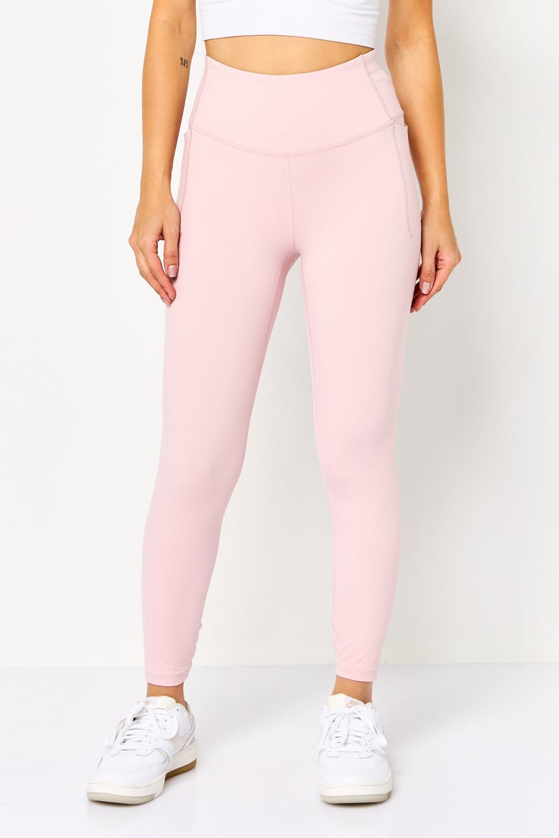 UNDER ARMOUR Women Fitted Training Leggings, Pink - Image 1