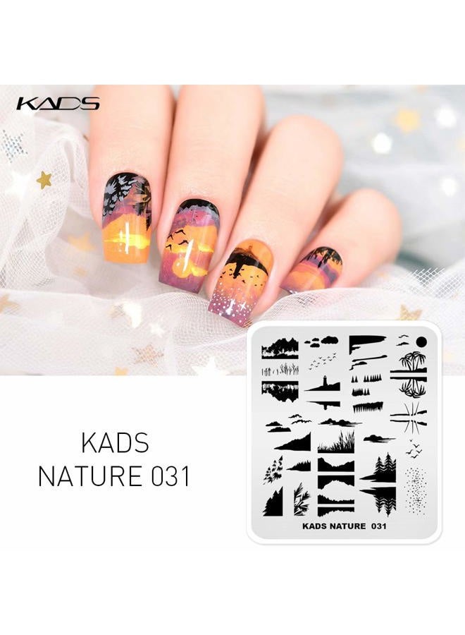KADS Nail Stamping Plate Nature Template Image Design Plates for Nail Art Decoration and DIY Nail Art (NA031) - Image 5