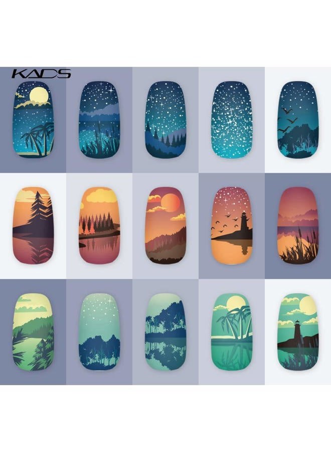KADS Nail Stamping Plate Nature Template Image Design Plates for Nail Art Decoration and DIY Nail Art (NA031) - Image 3