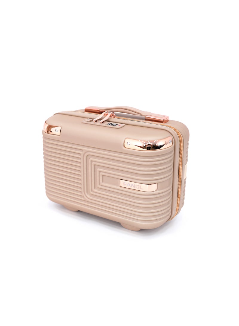 Fancl حقيبة سفر صلبة بعجلات مزدوجة مجموعة 5 قطع، شامبانيا (BC-12"&14"، S-20"، M-24"، L-28") - Image 3