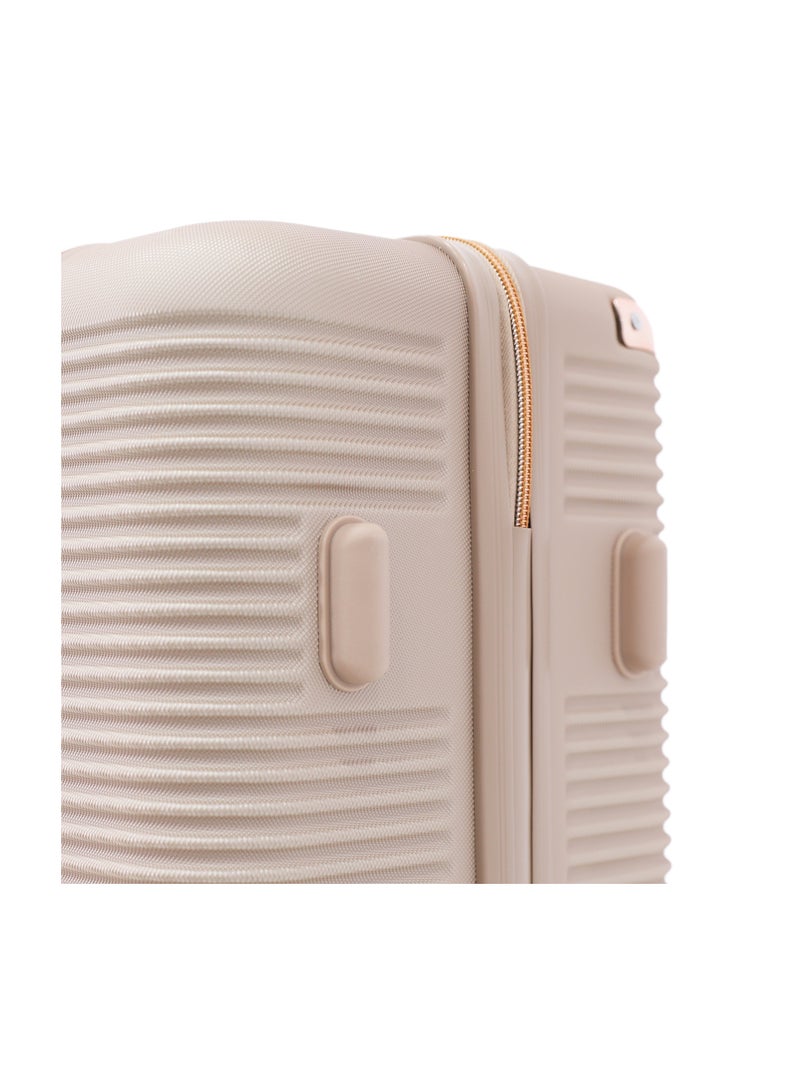 Fancl حقيبة سفر صلبة بعجلات مزدوجة مجموعة 5 قطع، شامبانيا (BC-12"&14"، S-20"، M-24"، L-28") - Image 5