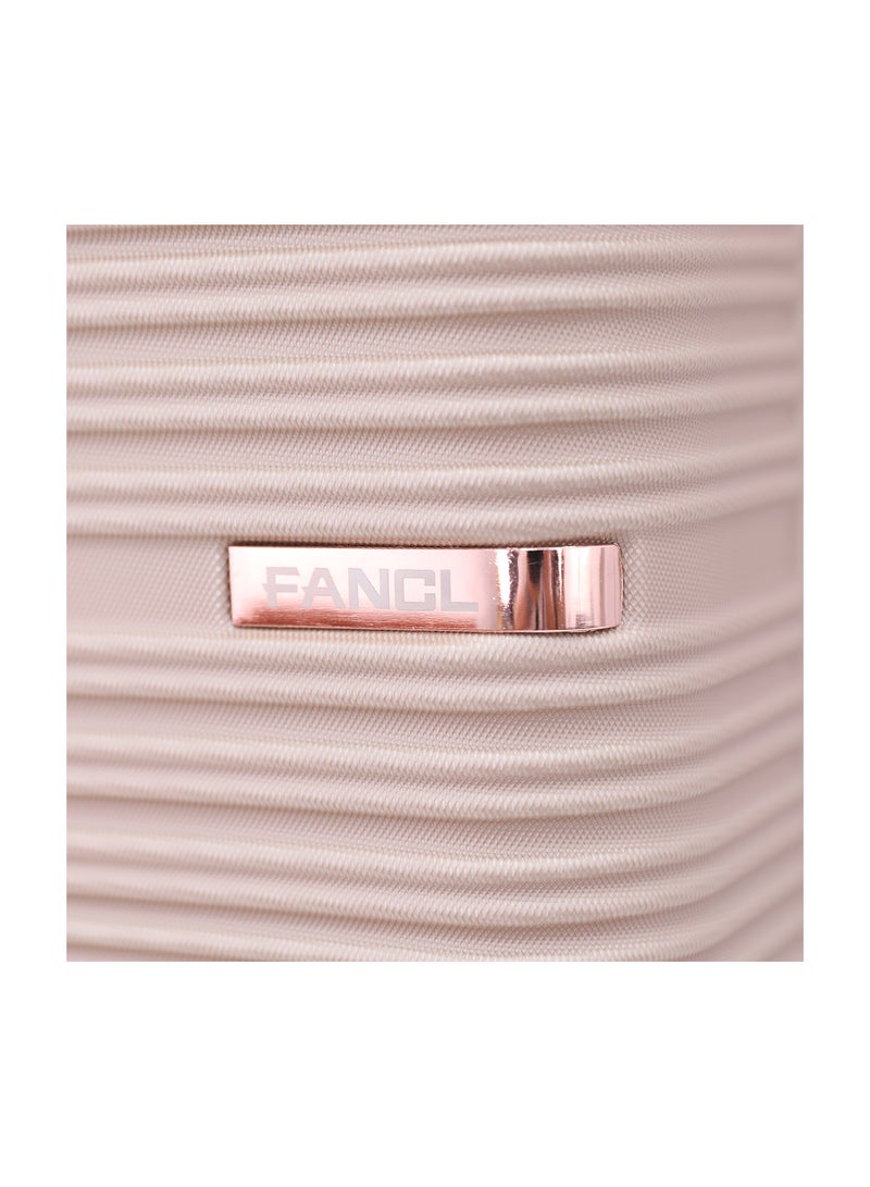 Fancl حقيبة سفر صلبة بعجلات مزدوجة مجموعة 5 قطع، شامبانيا (BC-12"&14"، S-20"، M-24"، L-28") - Image 4