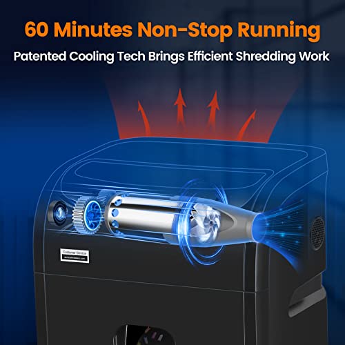 VidaTeco 18-Sheet Paper Shredder for Home Office Heavy Duty with 60 Mins Running Micro Cut, US Patented Cutter, Shred CD/Card with 7.9 Gal Extra Large Bin, AUTO Jam Proof(ETL) - Image 2