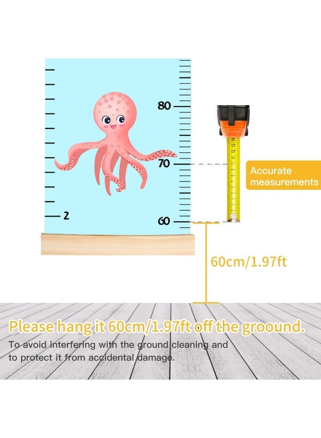 Lvpai Animals Growth Chart for Kids, Baby Height Chart, Canvas Height Measuring Rulers for Boys Girls (Animals 3) - Image 4