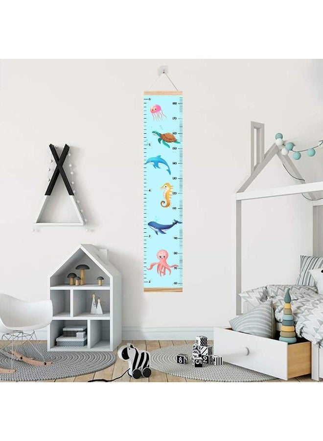 Lvpai Animals Growth Chart for Kids, Baby Height Chart, Canvas Height Measuring Rulers for Boys Girls (Animals 3) - Image 5
