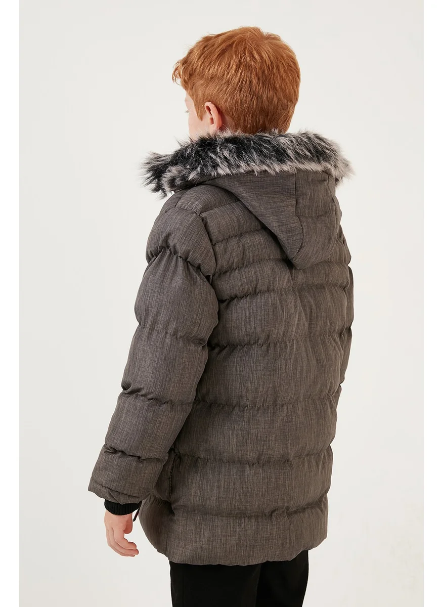 Lela Plush Lined Removable Hooded Winter Coat with Pockets Boys' Coat 5760024