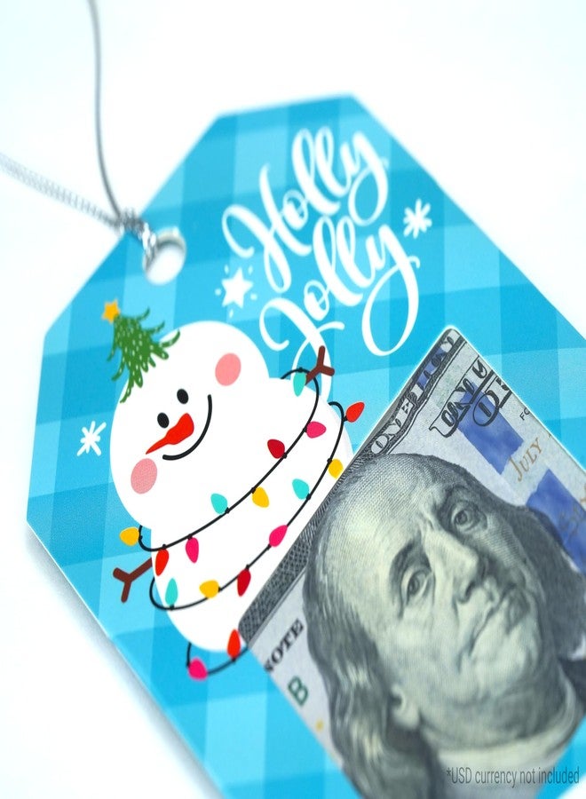 ZipGifts Zip-Open Money Holder Ornaments/Tags w/Clear Plastic Windows & Hang Strings - Christmas | Cash & Gift Card | 6 Pack - Image 3