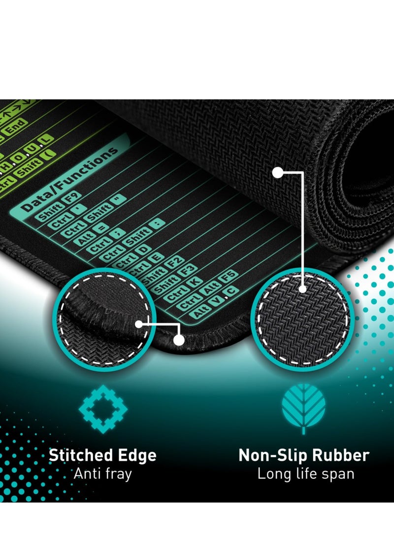 Large Excel shortcut key XXL mouse pad 900*400*3mm laptop game pad desk pad - Image 2