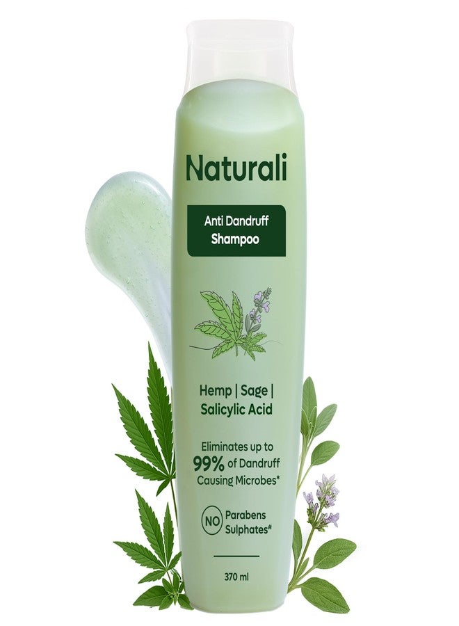 Naturali Anti Dandruff Shampoo with Sage & Salicylic Acid | No Sulphate No Paraben Shampoo | Calms Itchy Scalp | Exfoliates flaky scalp | Soothes Inflammation | 370 ml - Image 1