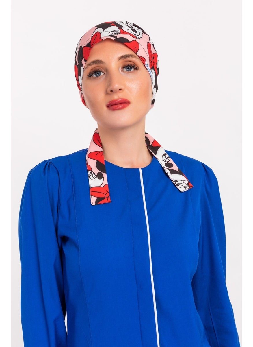 Nur Medikal Giyim Nur Medical Clothing Hijab Nurse Bonnet - Powder Mickey  - Image 1