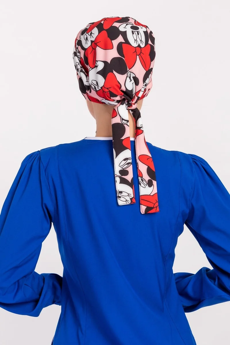 Nur Medikal Giyim Nur Medical Clothing Hijab Nurse Bonnet - Powder Mickey