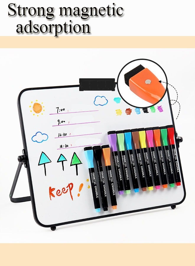 GBQ 12PCS Dry Erase Marker, Erasable Whiteboard Marker, Dry Erase Marker with Eraser Cap, With Magnetic Dry Erase Marker, For Kids Office School Supplies Multicolor  - Image 5