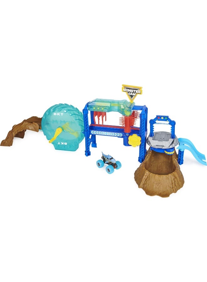 Monster Jam 1:64 Megalodon Monster Car Wash Playset - Image 1