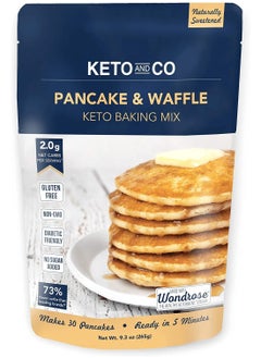 Keto and Co Fluffy, Gluten-free, Low Carb No Sugar Added Diabetic Pancake & Waffle Mix