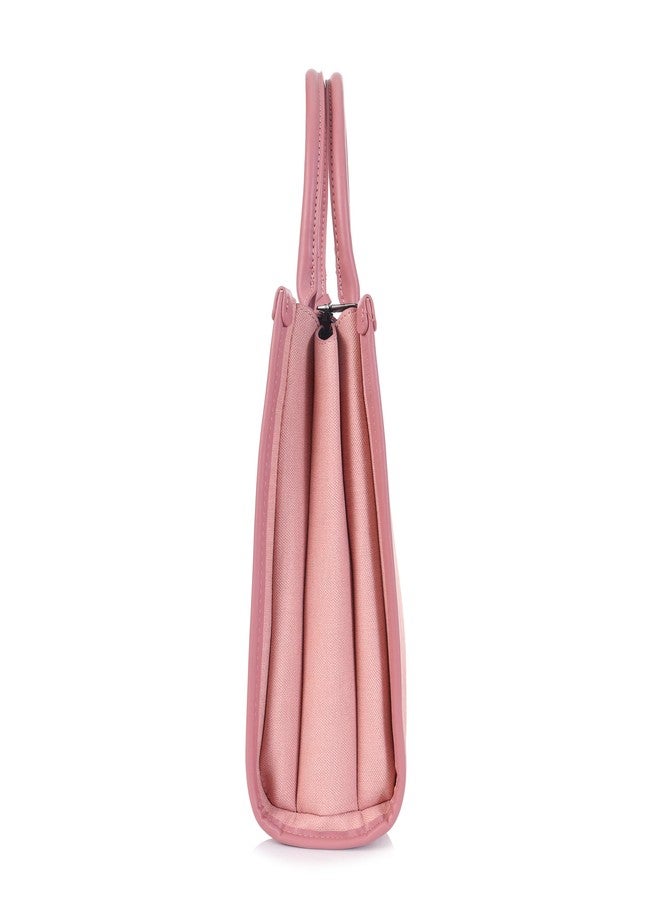 BUNCHBERRY Laptop Bag 13.2 Inch For Women, Stylish Carry Bag for Laptop, Spacious Design for Daily Use, Women's Office Essential Bag, (Peach) - Image 3
