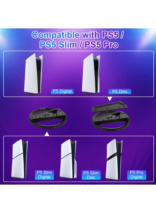 حامل عمودي RGB لجهاز PS5/PS5 Slim/PS5 Pro - قاعدة LED RGB مع تأثيرات إضاءة ديناميكية، وفتحات تهوية لتدفق هواء مثالي، متوافق مع إصدارات الأقراص والإصدارات الرقمية، تصميم أنيق ومتين - Image 5