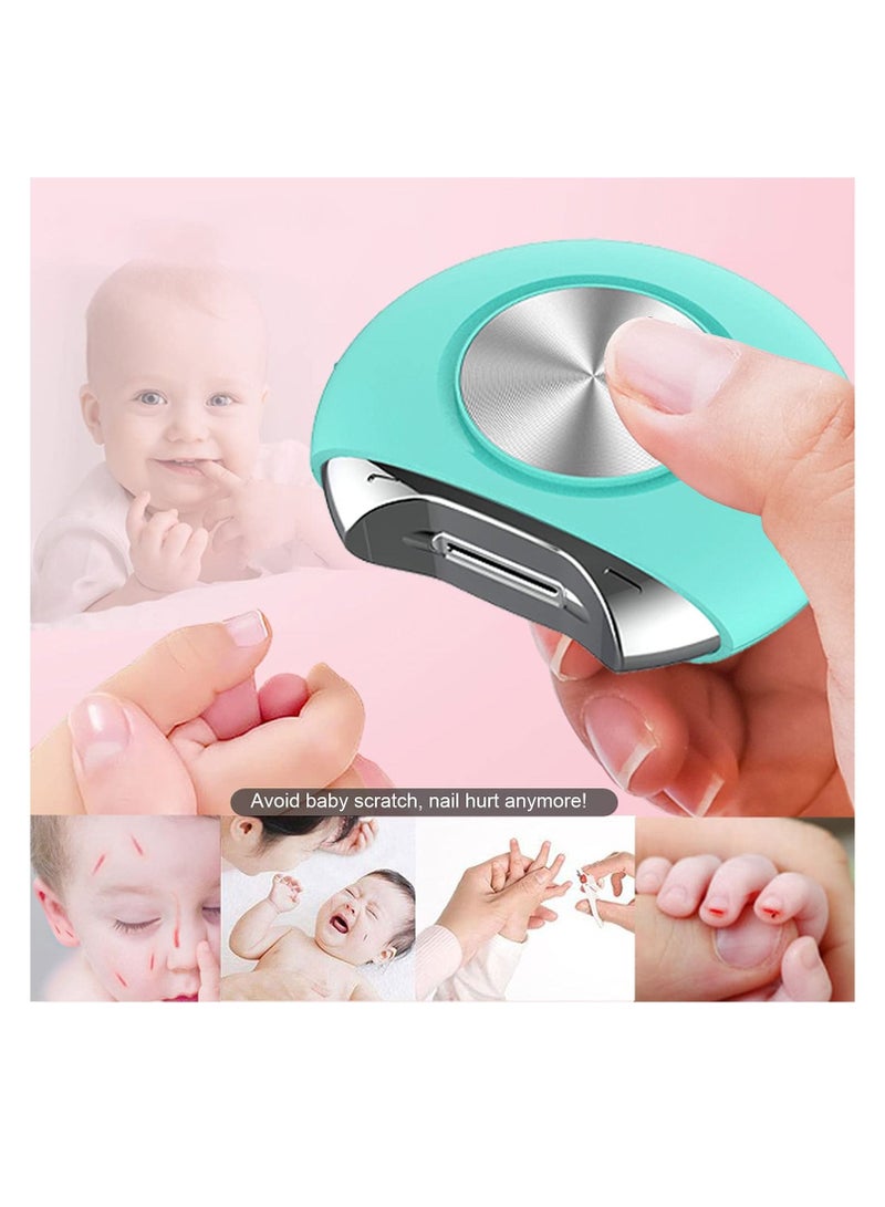 SYOSI Nail Clippers, Safety Automatic Electric Trimmer Cutter for Fingernail, Which Suitable for Newborn Infant Toddlers Kids Seniors Children (Green) - Image 4