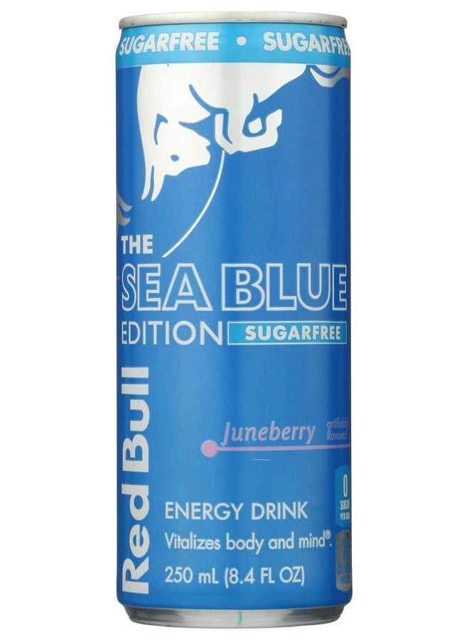 Red Bull Sugar Free Energy Drink, The Sea Blue Edition, Juneberry, 8.4 Fl Oz - Image 1