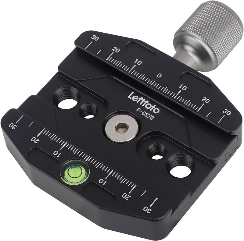 Leftfoto 70mm Quick Release Clamp Compatible with Arca Swiss Style Plate for Tripod Ballhead Universal Quick-Change seat, monopod Head, Tripod Quick Release Plate - Image 1