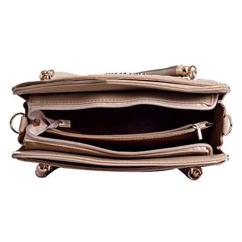Lino Perros Avril Elle Beige Satchel Bag - Image 4