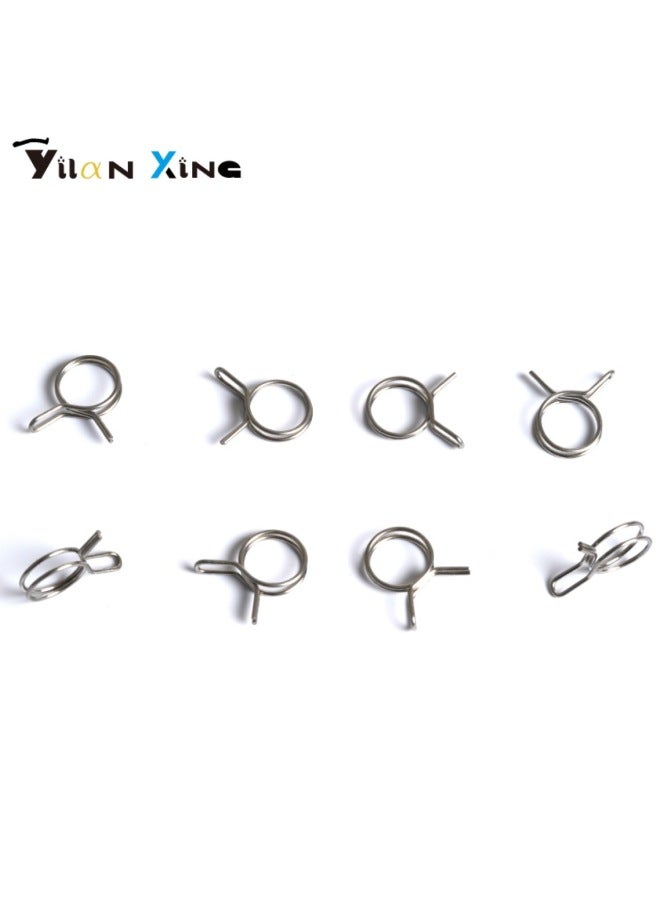 Yilan 304 Stainless Steel Double Wire Buckle Hose Clamp Hose Clamp Spring Clamp Tubing Hoop Outlet-Specification Model:Stainless Steel *polished*6.5mm  - Image 2