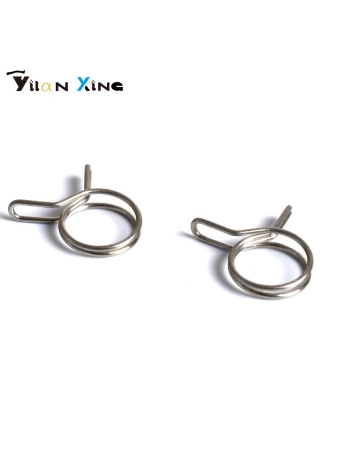 Yilan 304 Stainless Steel Double Wire Buckle Hose Clamp Hose Clamp Spring Clamp Tubing Hoop Outlet-Specification Model:Stainless Steel *polished*6.5mm  - Image 3